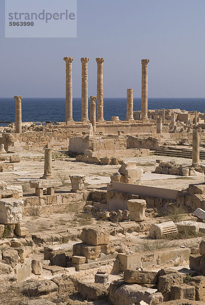 Sabratha Roman Website  UNESCO Weltkulturerbe  Tripolitanien  Libyen  Nordafrika  Afrika