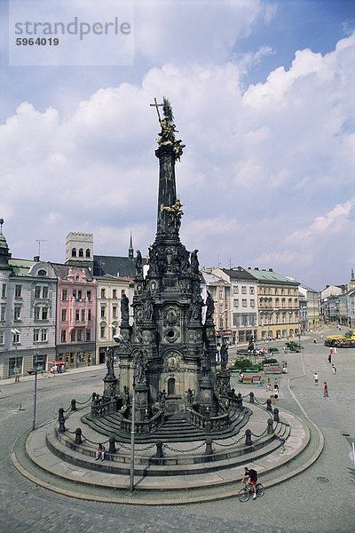 Dreifaltigkeitssäule  UNESCO Weltkulturerbe  Hauptplatz  Olomouc  Nordmähren  Tschechische Republik  Europa