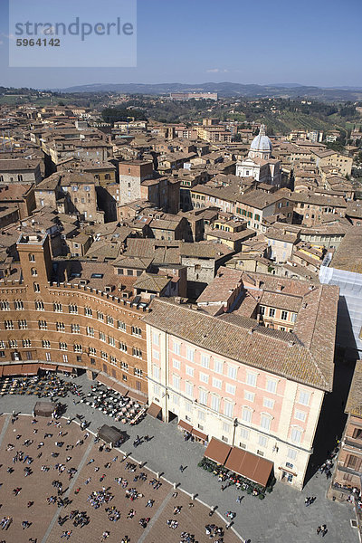 Piazza del Campo  UNESCO-Weltkulturerbe  Siena  Toskana  Italien  Europa