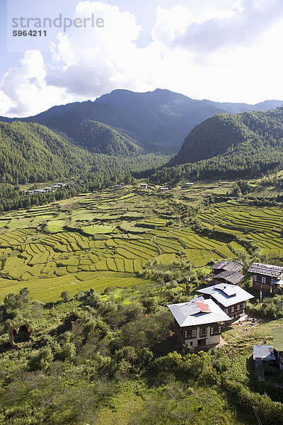Drukyel Dorf  Bhutan  Asien