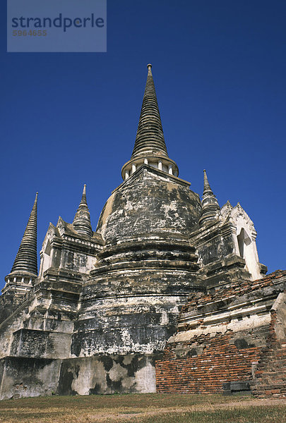 Der buddhistische Tempel von Wat Phra Si Sanphet in Ayutthaya  UNESCO World Heritage Site  Thailand  Südostasien  Asien