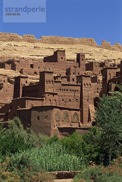 Ait Benhaddou  Ksour mit vielen Kasbahs  UNESCO-Weltkulturerbe  in der Nähe von Ouarzazate  Marokko  Nordafrika  Afrika