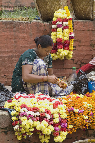 Straßenhändler  Durbar Square  Kathmandu  Nepal  Asien