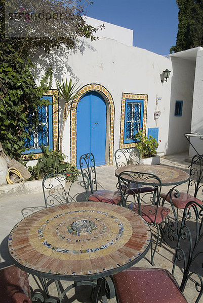 Sidi Bou Preise Hotel Innenhof  Sidi Bou Said  Tunesien  Nordafrika  Afrika