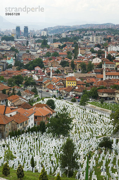 Krieg Friedhof  Sarajevo  Bosnien und Herzegowina  Europa