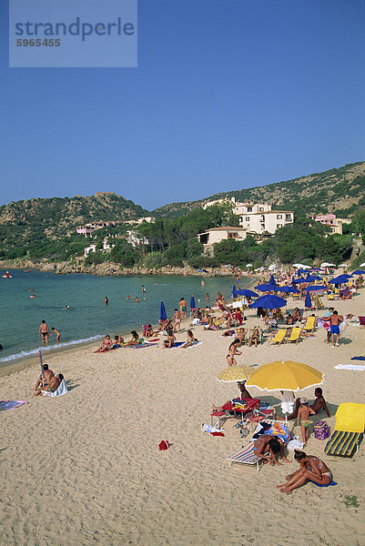 Europa Strand Tourist Insel Golfsport Golf Italien Sardinien