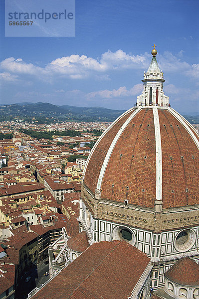 Kuppel der Kathedrale mit der Skyline von Florenz  UNESCO World Heritage Site  Toskana  Italien  Europa