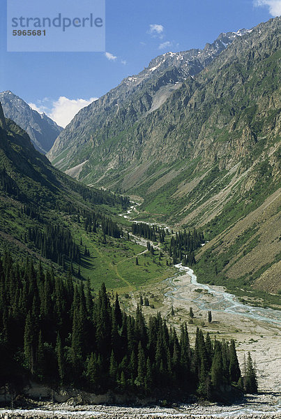 Die Ala-Artscha im Tien-Shan-Gebirge in Kirgisistan  Zentral-Asien  Asien