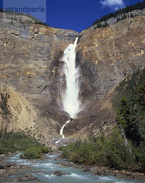 Die Takkakaw Falls im Yoho Valley im Yoho-Nationalpark in den Rocky Mountains  UNESCO World Heritage Site  British Columbia  Kanada  Nordamerika