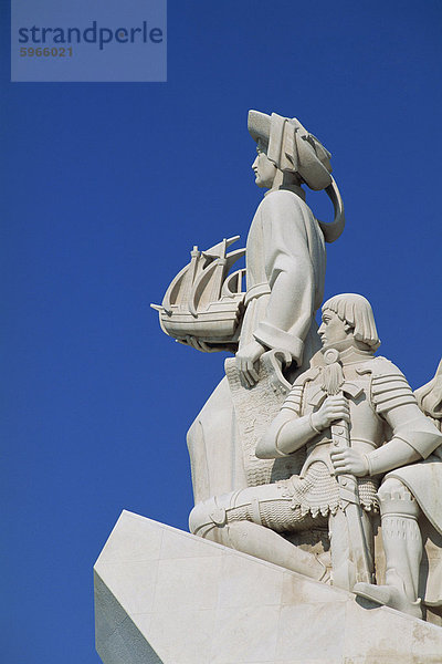 Detail des Denkmals der Entdeckungen (Padrao Dos Descobrimentos)  Belem in Lissabon  Portugal  Europa