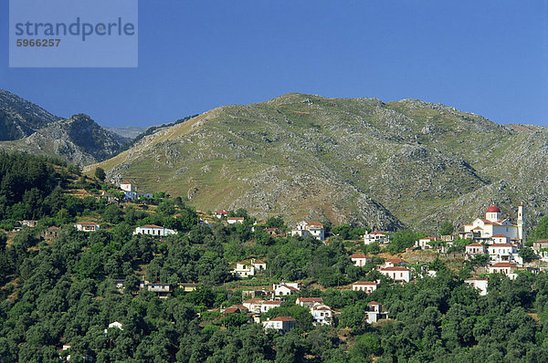 Dorf von Laki nahe Omalos  Kreta  griechische Inseln  Griechenland  Europa