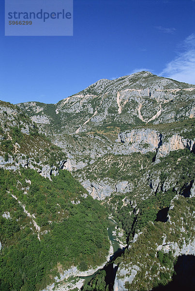 Gorges du Verdon aus Balcons De La Mescla  Provence  Frankreich  Europa