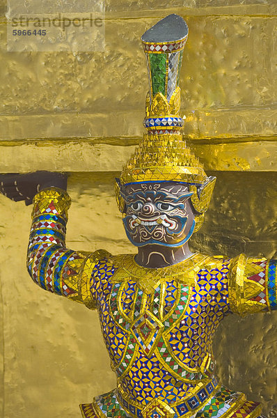 Einstellige gold  Grand Palace  Bangkok  Thailand  Südostasien  Asien