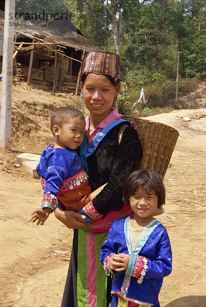 MEO-Bergstämme  in der Nähe von Chiang Mai  Thailand  Südostasien  Asien