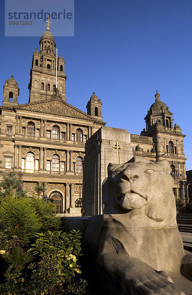 George Square und City Chambers aus 1888  Glasgow  Schottland  Vereinigtes Königreich  Europa