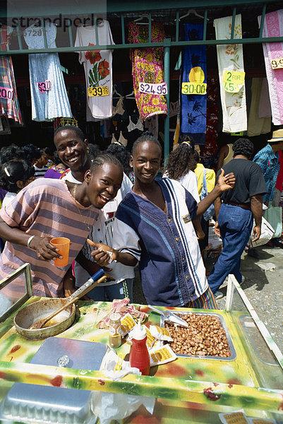 Markt Stadt von Chaguanas  Trinidad  Westindische Inseln  Karibik  Mittelamerika