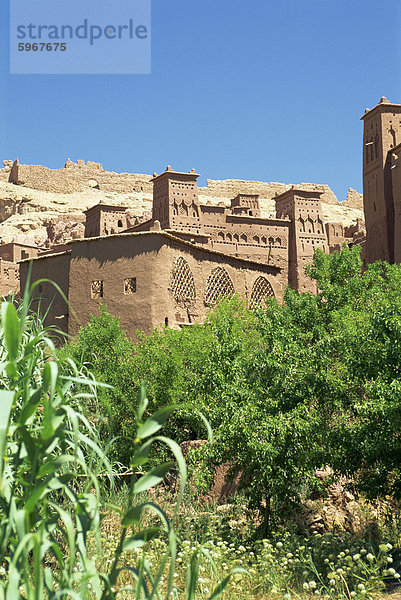 Ait Benhaddou  Ksour mit vielen Kasbahs  UNESCO-Weltkulturerbe  in der Nähe von Ouarzazate  Marokko  Nordafrika  Afrika