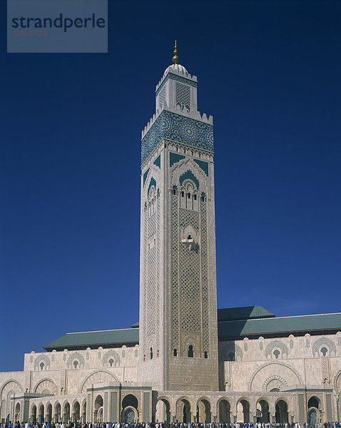 Die Hassan II Moschee  Casablanca  Marokko  Nordafrika  Afrika