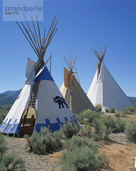 Indische Tipizelten  New Mexico  Vereinigte Staaten von Amerika  Nordamerika