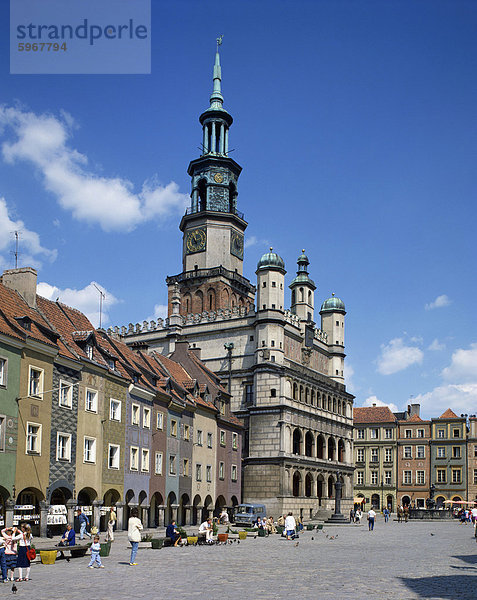 Altstadt-Marktplatz in Posen  am Fluss Warta  die polnische Hauptstadt bis Mitte 11. Jahrhundert  Polen  Europa