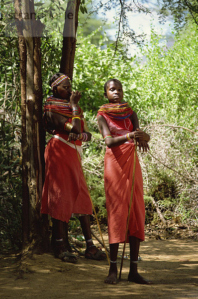 Samburu Mädchen  Kenia  Ostafrika  Afrika