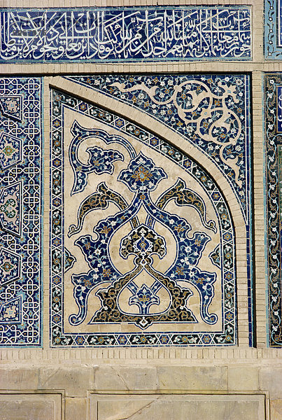 Detail der Freitag Moschee  Isfahan im Iran  Nahen Osten