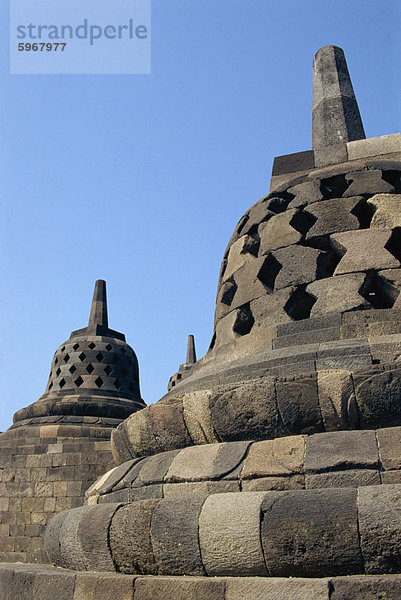 Buddhistische Tempel Borobudur  UNESCO Weltkulturerbe  Java  Indonesien  Südostasien  Asien