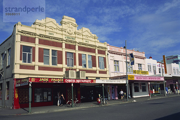 Die J. Baird und Mitte Gebäude der Stadt-Markt am Trafalgar Street in der Stadt von Nelson  Südinsel  Neuseeland  Pazifik
