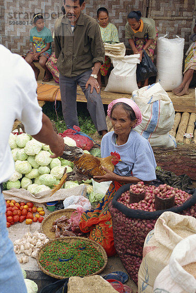 Markt  Rantepao  Toraja Region  Sulawesi  Indonesien  Südostasien  Asien