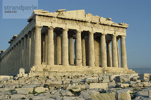 Der Parthenon  der Akropolis  UNESCO Weltkulturerbe  Athen  Griechenland  Europa