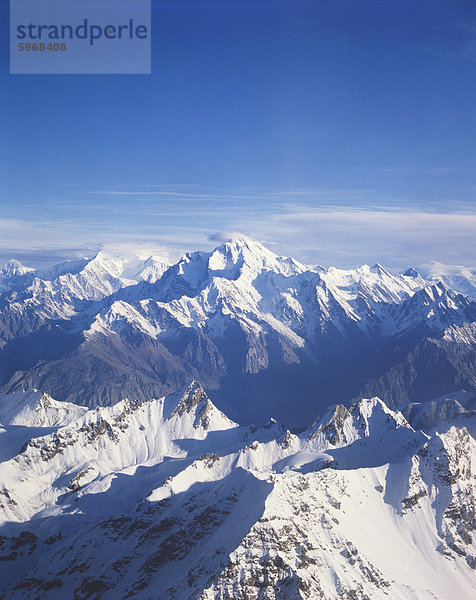 Der Schnee bedeckten Gipfel des Karakorum-Gebirge in Pakistan  Asien