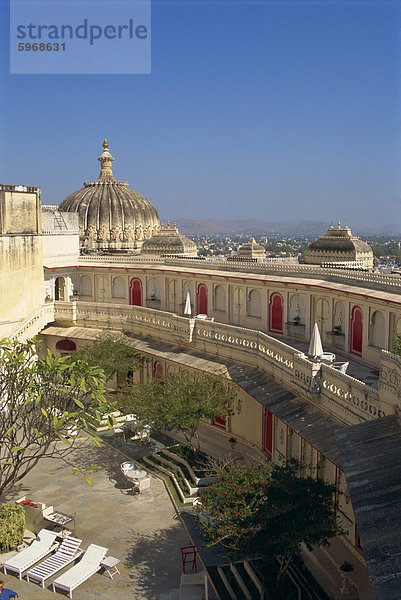 Staatliche Shiv Nawas Palace Hotel in City Palace Komplex  Udaipur  Rajasthan  Indien  Asien