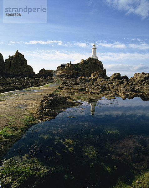 Corbiere Point Lighthouse  Jersey  Kanalinseln  Großbritannien  Europa