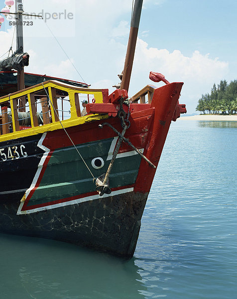 Bemalte Boot  Singapur  Südostasien  Asien