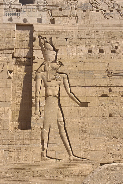 Tempel von Philae  zog den hohen Assuan-Staudamm errichtet  UNESCO Weltkulturerbe  Nubien  Ägypten  Nordafrika  Afrika