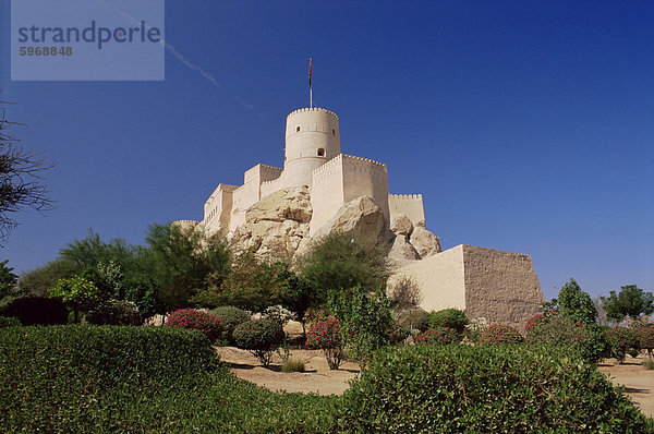 Nakhl Fort  aus dem 16. und 17. Jahrhundert  Batina  westliche Hajar  Oman  Naher Osten