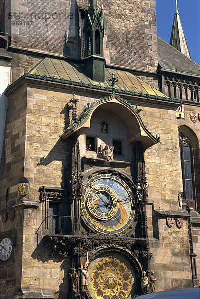 Astronomische Uhr  Altstädter Ring  Prag  Tschechische Republik  Europa