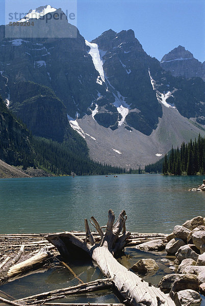 Lake Moraine  Rocky Mountains  Alberta  Kanada  Nordamerika