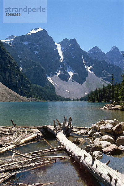 Lake Moraine  Rocky Mountains  Alberta  Kanada  Nordamerika
