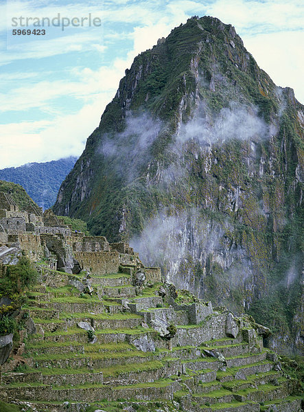 Inca archäologische Stätte von Machu Picchu  UNESCO World Heritage Site  Peru  Südamerika