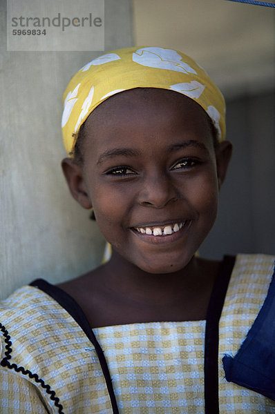 Porträt von einem Mädchen  Sansibar  Tansania  Ostafrika  Sansibar-Afrika