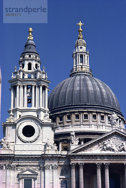 Detail der Saint Paul's Cathedral  London  England  Großbritannien  Europa