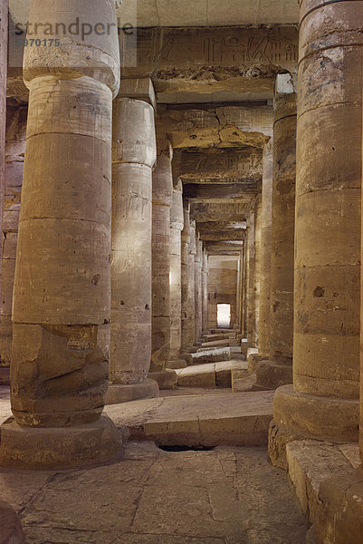 Das Innere der Tempel von Sythos  18. Dynastie  Abydos  Ägypten  Nordafrika  Afrika