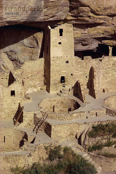 Cliff Palast Datierung zwischen 1200 und 1300 AD bei Mesa Verde  UNESCO World Heritage Site  Colorado  Vereinigte Staaten von Amerika  Nordamerika