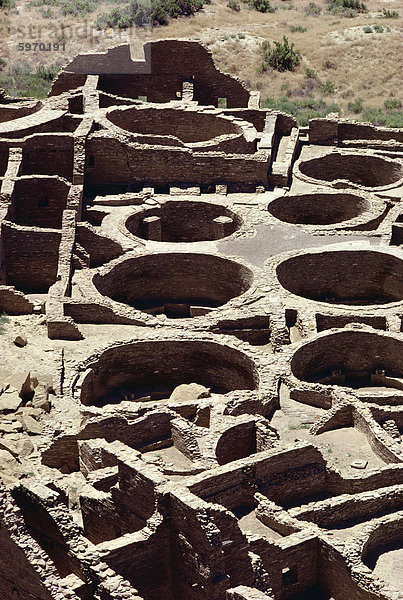 Pueblo Bonito  Chaco Canyon National Monument  New Mexico  Vereinigte Staaten  Nordamerika