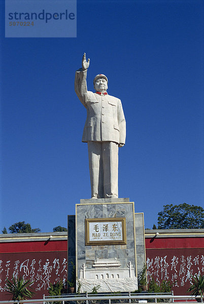 Statue von Mao Tse Tung  Lijiang  Provinz Yunnan  China  Asien