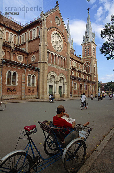 Notre Dame Kathedrale  Innenstadt Saigon  Vietnam  Indochina  Südostasien  Asien