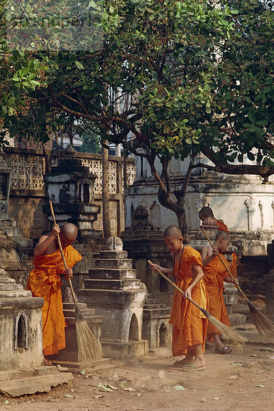 Anfänger Mönche  Tempel Doi Kong Mu  Mae Hong Son  Nord-Thailand  Südostasien  Asien