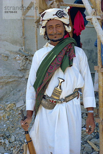 Porträt von Dhofari Stammesangehörige  Salalah Fort  Oman  Naher Osten