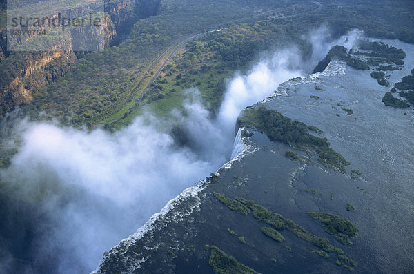 Luftbild von Victoria Falls  Simbabwe  Afrika